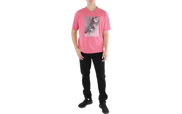  Mens Logo Graphic T-Shirt, Rapture Rose, Medium