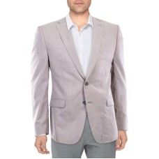 Calvin Klein Mens Malbin Slim Fit Stretch Blazer, Dusty Rose, 40 Long