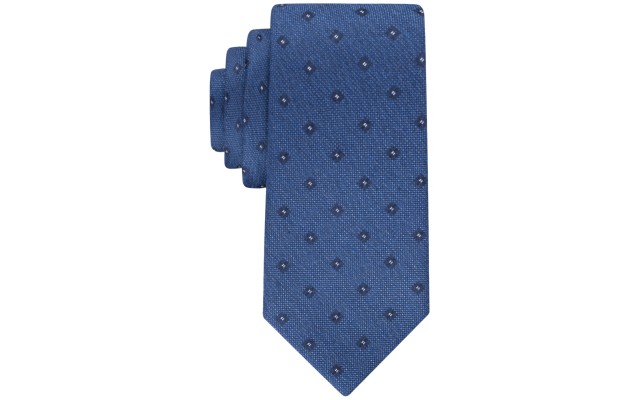  Men’s Seasonal Square Neat Tie, Navy