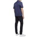  Men’s Short Sleeve Stretch Cotton Pattern Shirt, Navy/L