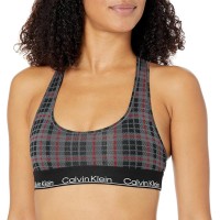 Calvin Klein Modern Cotton Unlined Wireless Bralette, Charcoal, Small