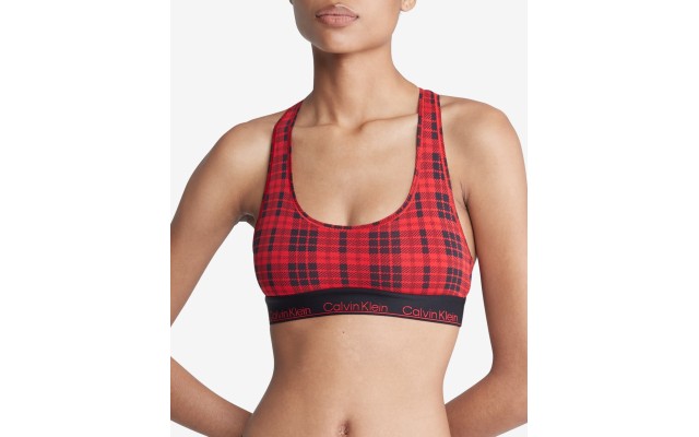 Modern Cotton Unlined Wireless Bralette, Red, Small