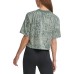  Performance Cropped Animal-Print T-Shirt, Green, Medium