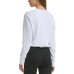  Performance Women’s Cinched Logo Sweatshirt, White/Pink, Small