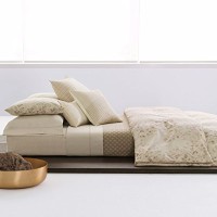 Calvin Klein Ribbon Stripe European Shams, Beige, 20