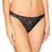 Calvin Klein Vixen Striped Lace Thong Qf406 Black S