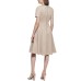  Womens A-Line Dress, Beige/2