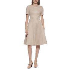 Calvin Klein Womens A-Line Dress, Beige/2