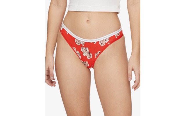  Women’s CK One Cotton Bikini Panty, QD3783, Tuscan Terra Cotta, X-Large
