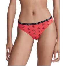 Calvin Klein Women’s CK One Cotton Singles Thong Underwear, Red, Medium