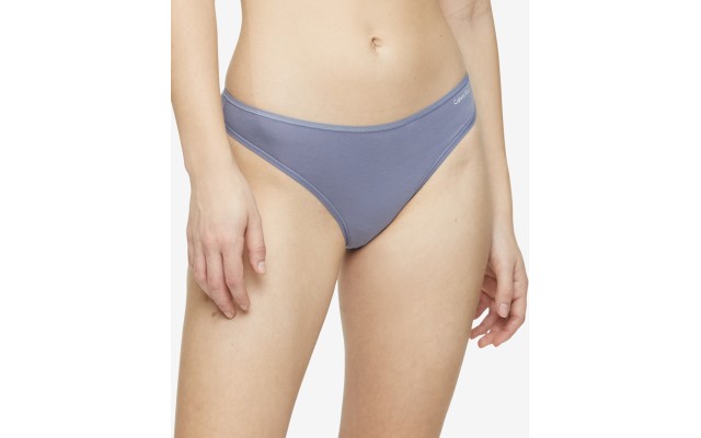  Womens Cotton Form Thong, Lilac, Medium