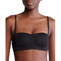 Calvin Klein Women’s Form to Body Lightly Lined Bandeau Bra QF7783, Black, Medium