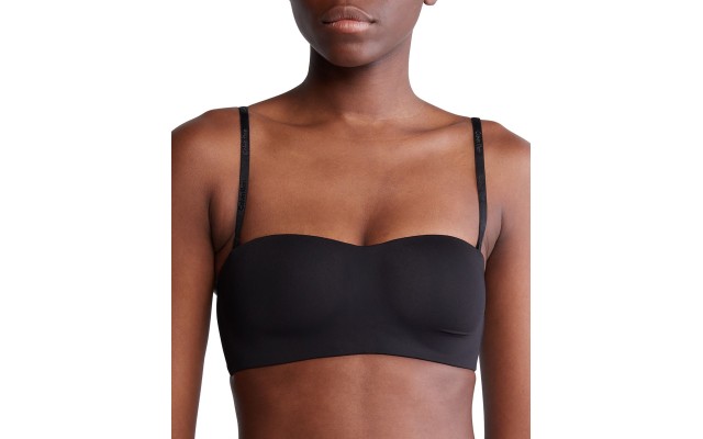  Women’s Form to Body Lightly Lined Bandeau Bra QF7783, Black, Medium