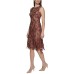  Women’s Lace Sheath Dress, Red, 2
