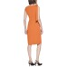  Womens Petite Bow Sheath Dress, Orange/2P