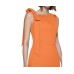  Womens Petite Bow Sheath Dress, Orange/2P