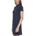  Womens Petite Keyhole A-Line Dress, Navy/6P