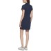  Womens Petite Keyhole A-Line Dress, Navy/6P