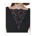  Womens Petite Lace-Inset Sheath Dress, Black/ 10P