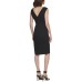  Womens Petite Lace-Inset Sheath Dress, Black/ 10P