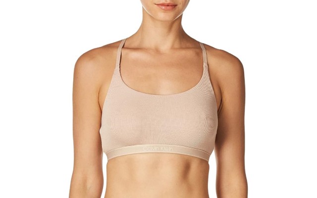  Women’s Pure Ribbed Natural Lift Unlined Bralette, Nude, X-Small
