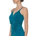  Women’s Ruched Gown Dress, Green, 8