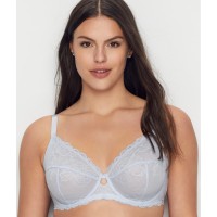 Calvin Klein Women’s Seductive Comfort With Lace Full Coverage Bra, Light Blue, 34 C