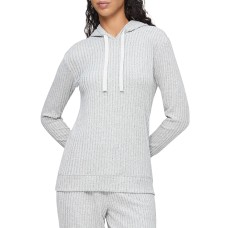 Calvin Klein Women’s Sophisticated Lounge Hoodie, Heather Grey, Small