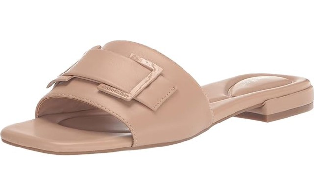  Women’s Tangelo Slip-On Dress Flat Sandals, Lite Latte 110, 5M