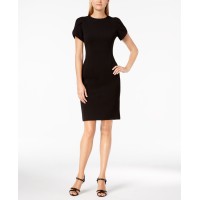 Calvin Klein Women’s Tulip Sleeved Sheath Dress, Black, 14