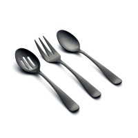 Cambridge Silversmiths Rhiannon Black Satin 3-Piece Hostess Set