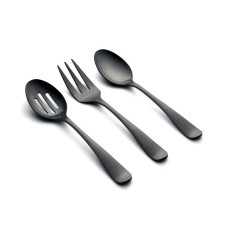 Cambridge Silversmiths Rhiannon Black Satin 3-Piece Hostess Set