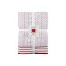  Chateau Royale Lasdon Bath Towel Set 2 pcs, Red, 27″ x 52,