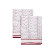 Caro Home Chateau Royale Lasdon Bath Towel Set 2 pcs, Red, 27″ x 52,
