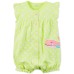 Carter’s Baby Girls’ Dotted Whale Snap Up Romper (Green, 24 Months)