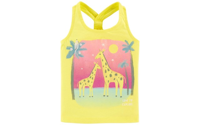 Carter’s Baby Girls Giraffe Racer Back Tank, Yellow, 12 months