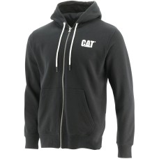 Caterpillar Men’s Foundation Logo-Print Full-Zip Hoodie, Black, Small