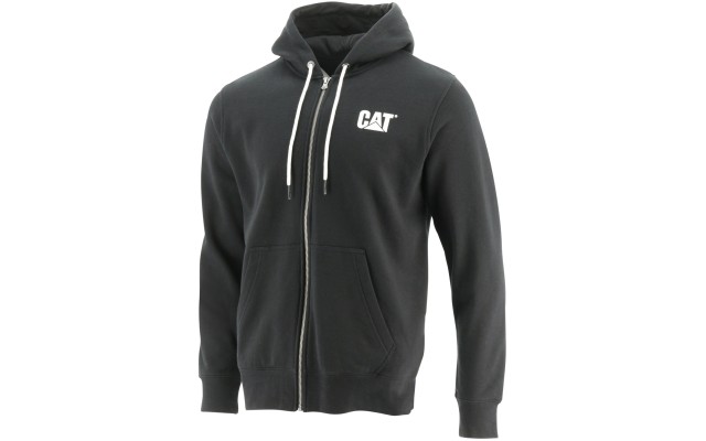  Men’s Foundation Logo-Print Full-Zip Hoodie, Black, Small