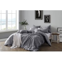 Cathay Home Inc Yarn Dyed King/California King Duvet Cover Set
