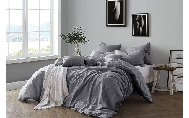  Yarn Dyed King/California King Duvet Cover Set