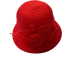  Solid Rose Floppy Bucket Hat, Red