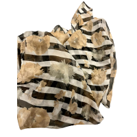 Cejon Women’s Floral Wrap, Brown/White/Black