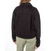  Juniors’ Collared Denim Shacket, Black, Large