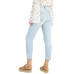  Juniors’ Ripped Mom Jeans, Light Blue, 11