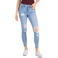 Celebrity Pink Women Juniors’ High Rise Skinny Ankle Jeans (3, Metallurgy)