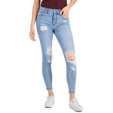 Celebrity Pink Women Juniors’ High Rise Skinny Ankle Jeans (3, Metallurgy)