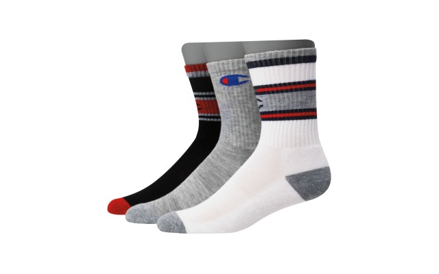  Women’s Double Dry Arch Support Crew Socks, 3 Pack, White, 9-11