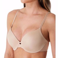 Chantelle Women’s Soft Flex Plunge T-Shirt Bras, Beige, 30E