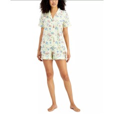 Charter Club Cotton Swiss Dot Shorts Pajama Set