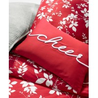 Charter Club Damask Designs Word Decorative Pillow, 12″ x 18″, Red